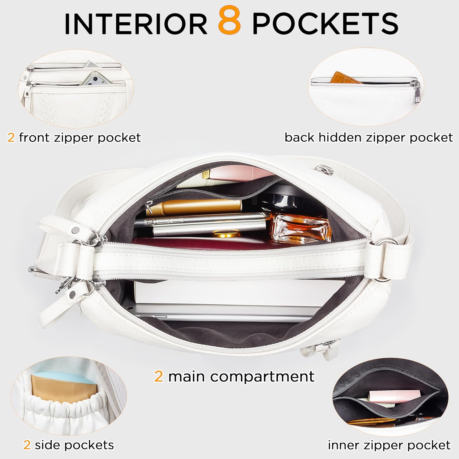 Volganik Rock Crossbody Bag For Women With Tassel Ladies Soft Pu Leather Purses And Handbag Pocketbooks