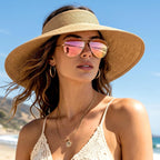 SUNGAIT Women's Lightweight Oversized Aviator Sunglasses - Mirrored Polarized Lens Classic Style 01 2026 Rose Gold Frame/Pink Mirror Lens