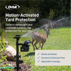 Orbit Yard Enforcer Motion-Activated Sprinkler - Outdoor Animal Repeller & Lawn Protector - Motion Sensor - Multi-Angle Detection - Weatherproof Dual-Purpose Sprinkler - 62100