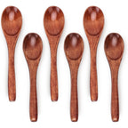 6Pcs 6In Wooden Spoons, Soup Spoons Set, Small Wooden Utensils | For Coffee, Tea, Jam, Sugar, Ice Cream And Bath Salts (6Pcs 6In)
