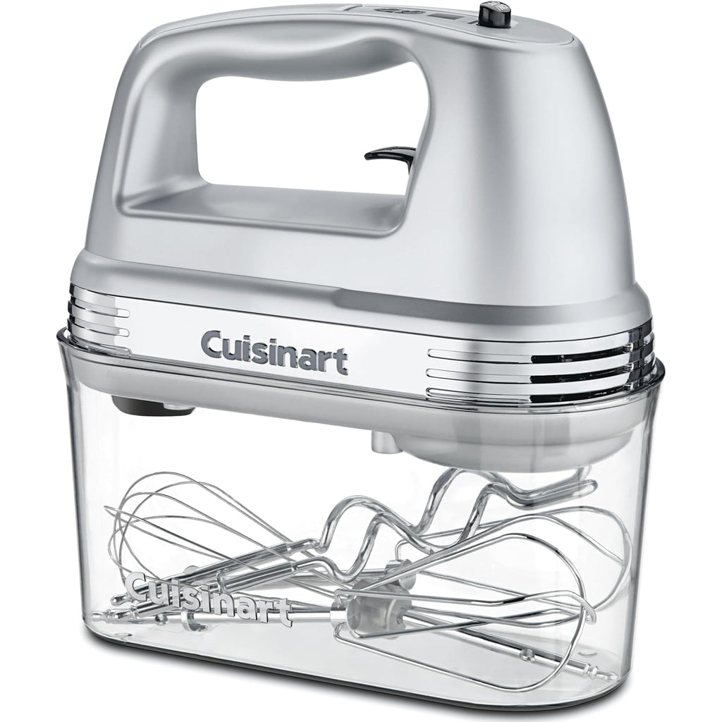 Cuisinart Power Advantage Plus 9-Speed Hand Mixer, 220W Motor, Electric Mixer with Dishwasher-Safe Beaters, Storage Case, HM-90BCS, Brushed Chrome