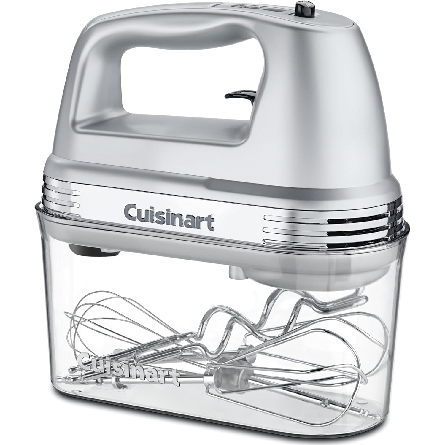 Cuisinart Power Advantage Plus 9-Speed Hand Mixer, 220W Motor, Electric Mixer with Dishwasher-Safe Beaters, Storage Case, HM-90BCS, Brushed Chrome