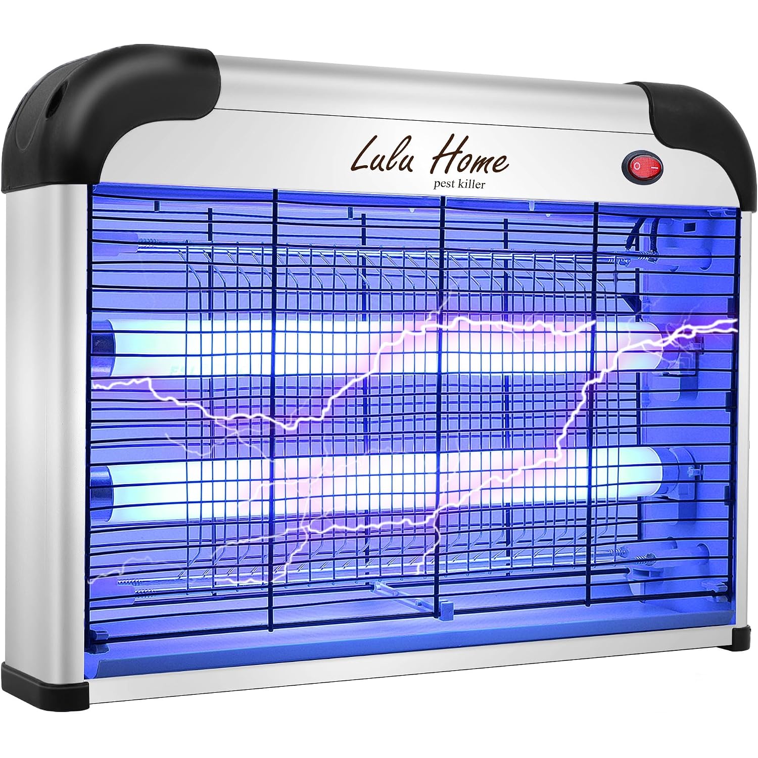 Lulu Home Electric Bug Zapper, Aluminium Indoor Mosquito Killer Insect Trap For Mosquito, Bug, Fly With Powerful 2800V Grid 25W Bulbs