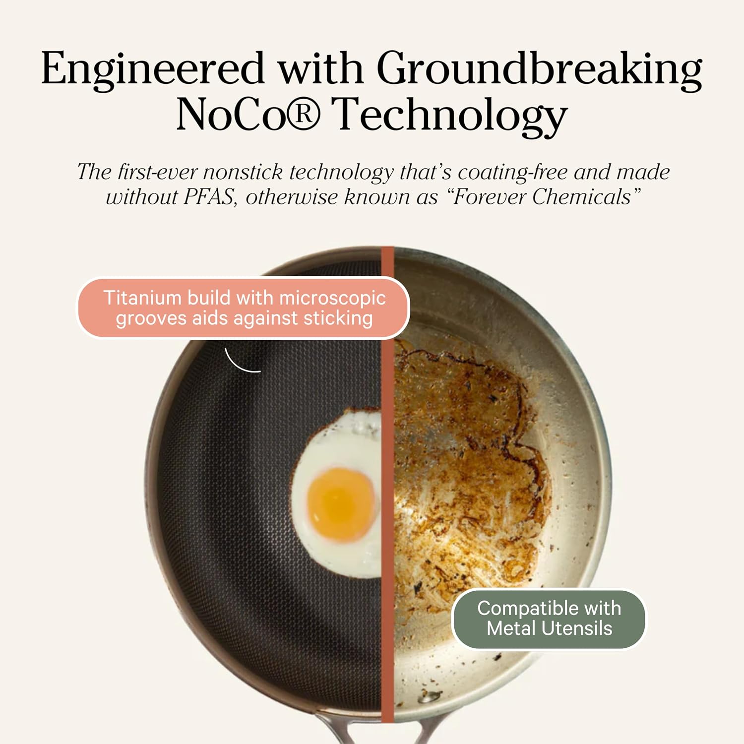Our Place Titanium Always Pan Pro - 10.6” (2.8 Qt) No-Coating Nonstick Skillet | Tri-Ply Titanium & Stainless Steel | Safe For Oven, Induction & All Cooktops Up To 750°F | Includes Spatula | Gold