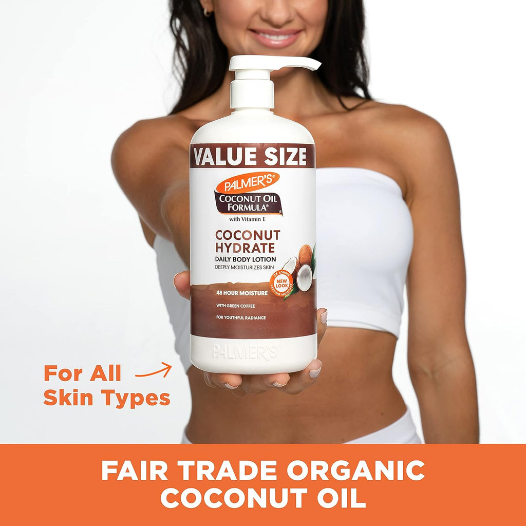 Palmer'S Coconut Oil Formula Body Lotion For Dry Skin, Hand & Body Moisturizer With Green Coffee Extract & Vitamin E, Value Size Pump Bottle, 33.8 Fl Oz (Pack Of 1)