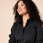 Women's Regular-Fit Long-Sleeve Button-Down Poplin Shirt, Business Casual, Office Work