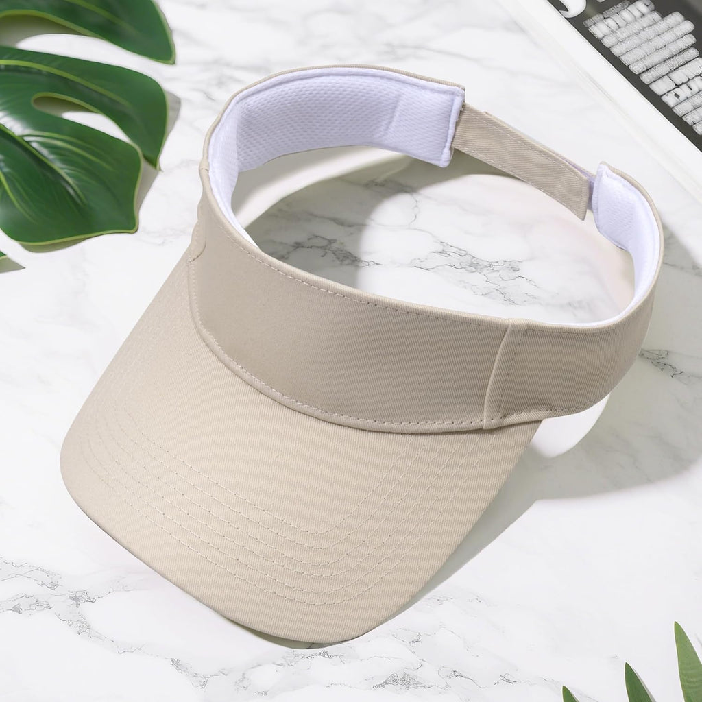 Dxhycc Sport Sun Visor Hats for Women Men, Adjustable Cotton Ball Caps Sun Caps for Golf, Running, and Outdoor Activities