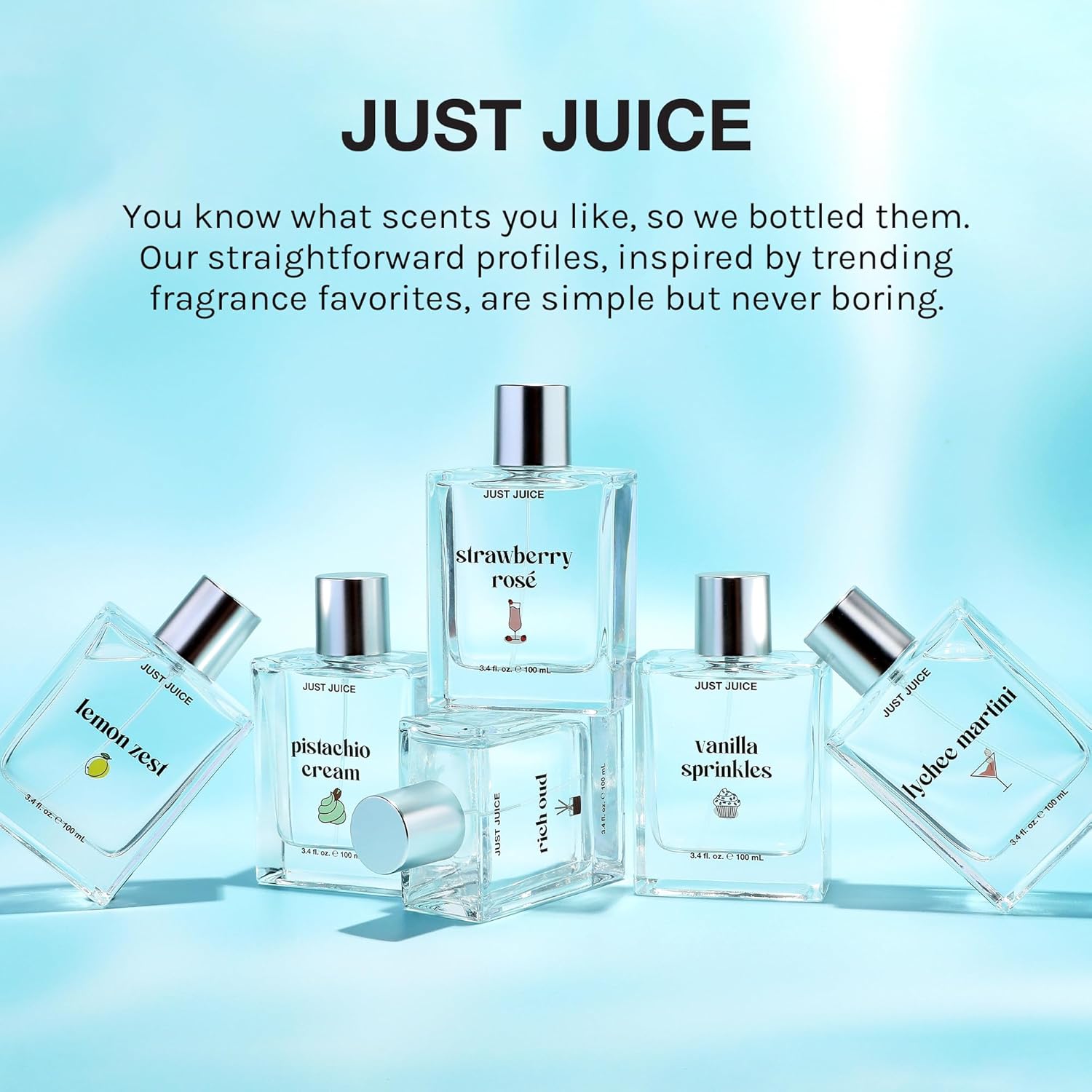 Just Juice Lemon Zest - Bright Fruity Floral Perfume - Lemon, Grapefruit, Mandarin Perfumes for Women and Men - 3.4 oz