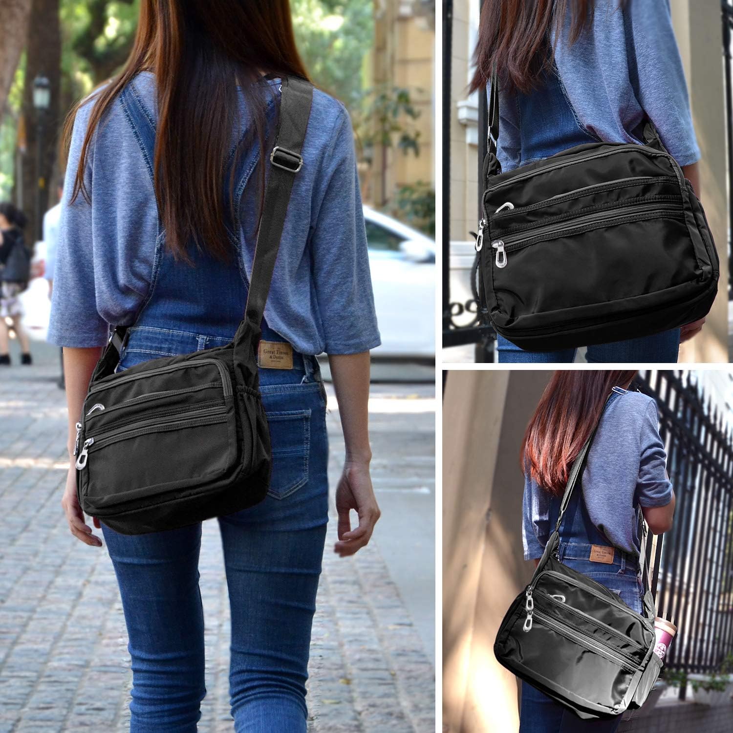 Crossbody Bag For Women Waterproof Shoulder Bag Messenger Bag Casual Nylon Purse Handbag