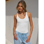 V Neck Tank Tops for Women Ribbed Knit Camisole 2026 Summer Casual Sleeveless Slim Fitted Basic Cami Shirts Clothes