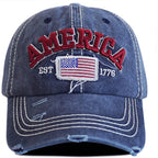 USA Hat American Flag Baseball Cap Mesh Trucker Adjustable Breathable 4th of July Accessories for Men Women Gifts American Flag - Blue