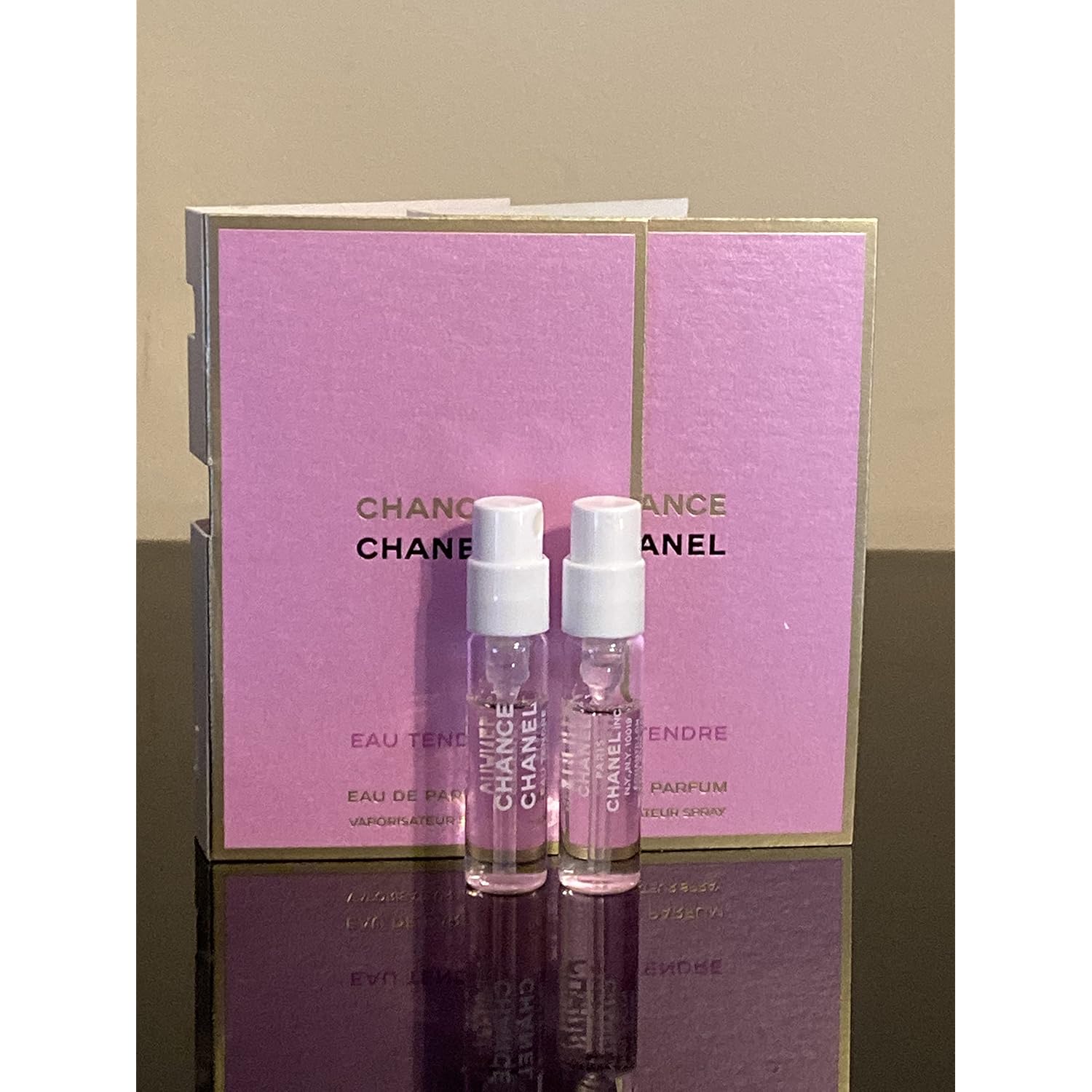 Set of 2 - Chance Eau Tendre for Women, Eau De Parfum Spray 0.05oz/1.5ml Vial Sampler