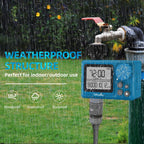 Sprinkler Timer Outdoor, Digital Programmable For Garden Hose, Irrigrtion Timer With Rain Delay And Manual Mode
