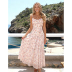 Zesica Women'S Summer Floral Sleeveless Maxi Dress 2026 Boho Mesh Spaghetti Strap Flowy Beach Wedding Guest Long Dresses