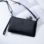 Bveyzi Genuine Leather Wristlet Purses For Women, Envelope Clutch Wallet Small Crossbody Bags For Dressy Evening