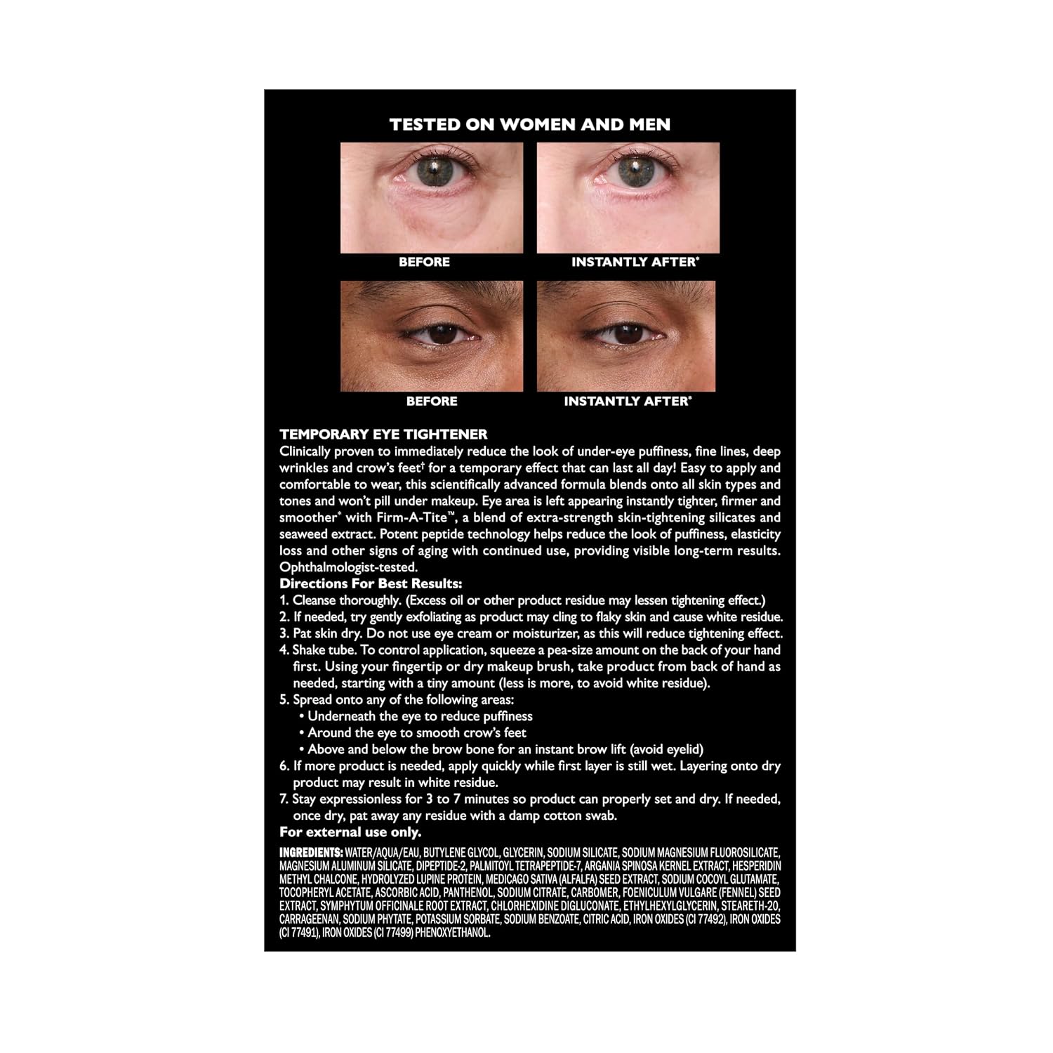 Peter Thomas Roth | Instant Firmx® Eye Temporary Eye Tightener Easy-Wear Formula | For Firming Under-Eye Bags & Wrinkles