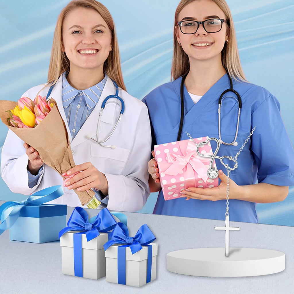 SmileBelle Nurse Graduation Gift for Women, Nurse Week Necklace Appreciation Practitioner Gifts for Nurses Female, Preceptor Gifts Nursing School Medical Assistant Jewelry for New Nurses Accessories