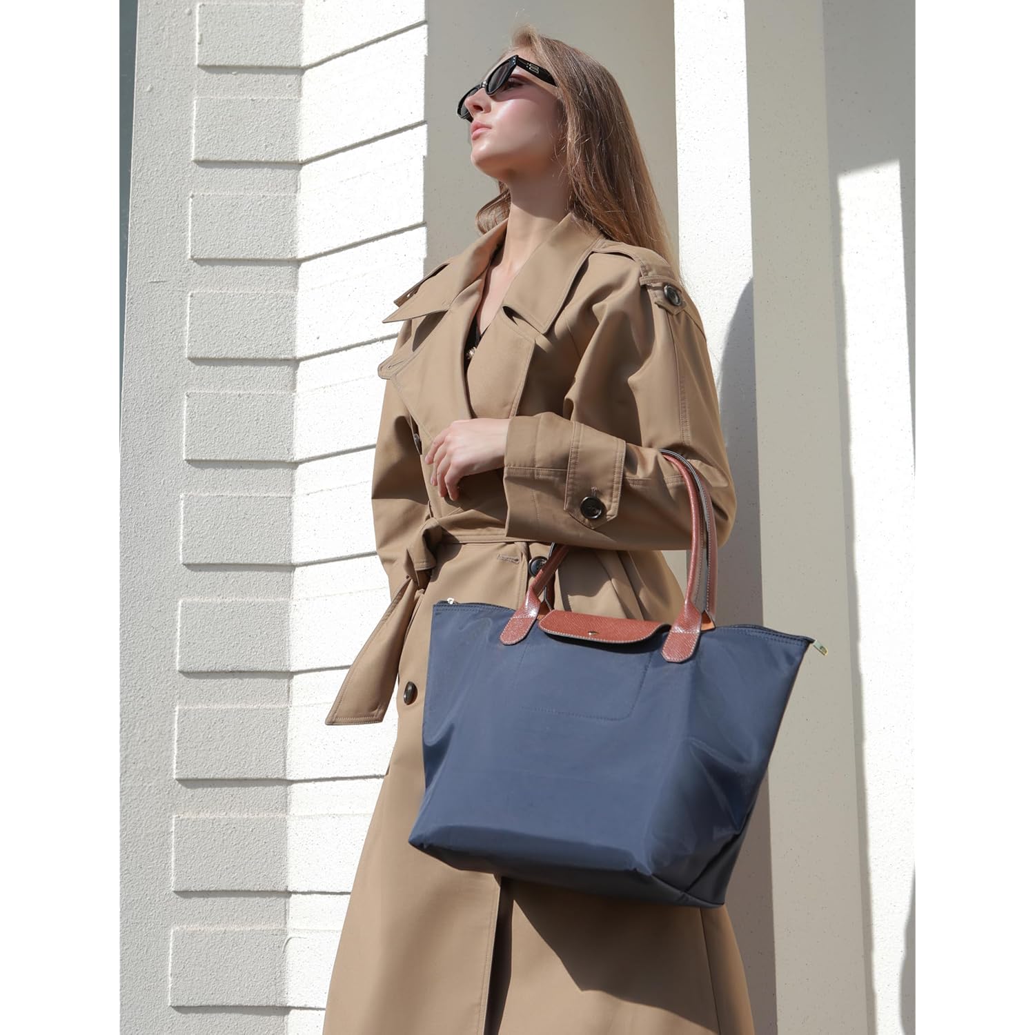 Tote Bag for Women Foldable Shoulder Bag Nylon Weekend Hobo Handbag