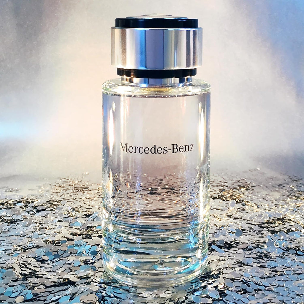Mercedes Benz Cologne for Men - 4 Fl Oz - Eau De Toilette Perfume Spray for Man - Woody & Musky Scent - Luxury Long Lasting Fragrance with Notes Of Violet leaves, Cascalone & Vetiver