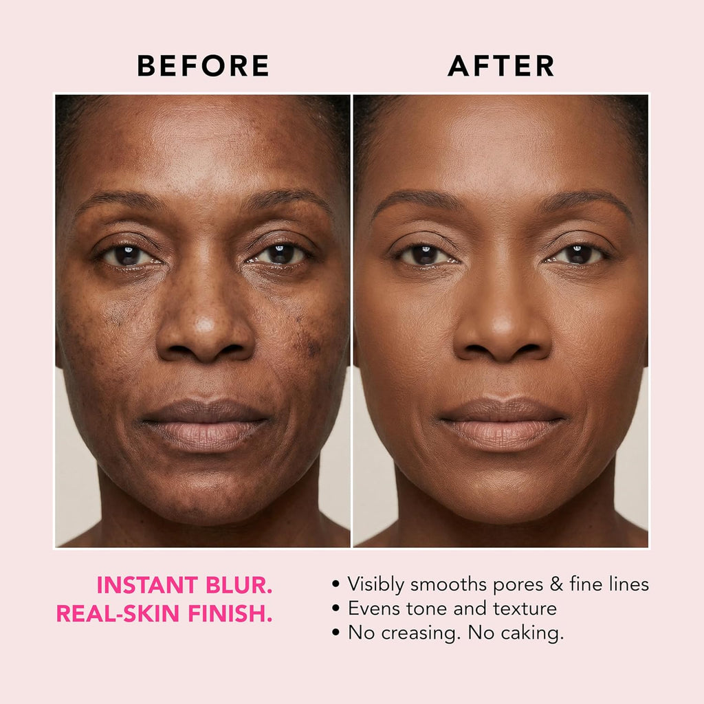 Peptide Blur Stick Foundation, Medium Buildable Coverage, Soft-Focus Pore Blurring, Hydrating Foundation for Mature & Textured Skin, Clean Beauty Makeup 0.29 oz – (Light/Medium)