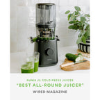 Nama J2 Cold Press Juicer – Self Feeding For Hands-Free Operation With Wide Mouth Hopper For Whole Recipe Loading, Zero Waste Masticating Juicer For More Juice, Less Pulp – Easy Cleanup & Assembly