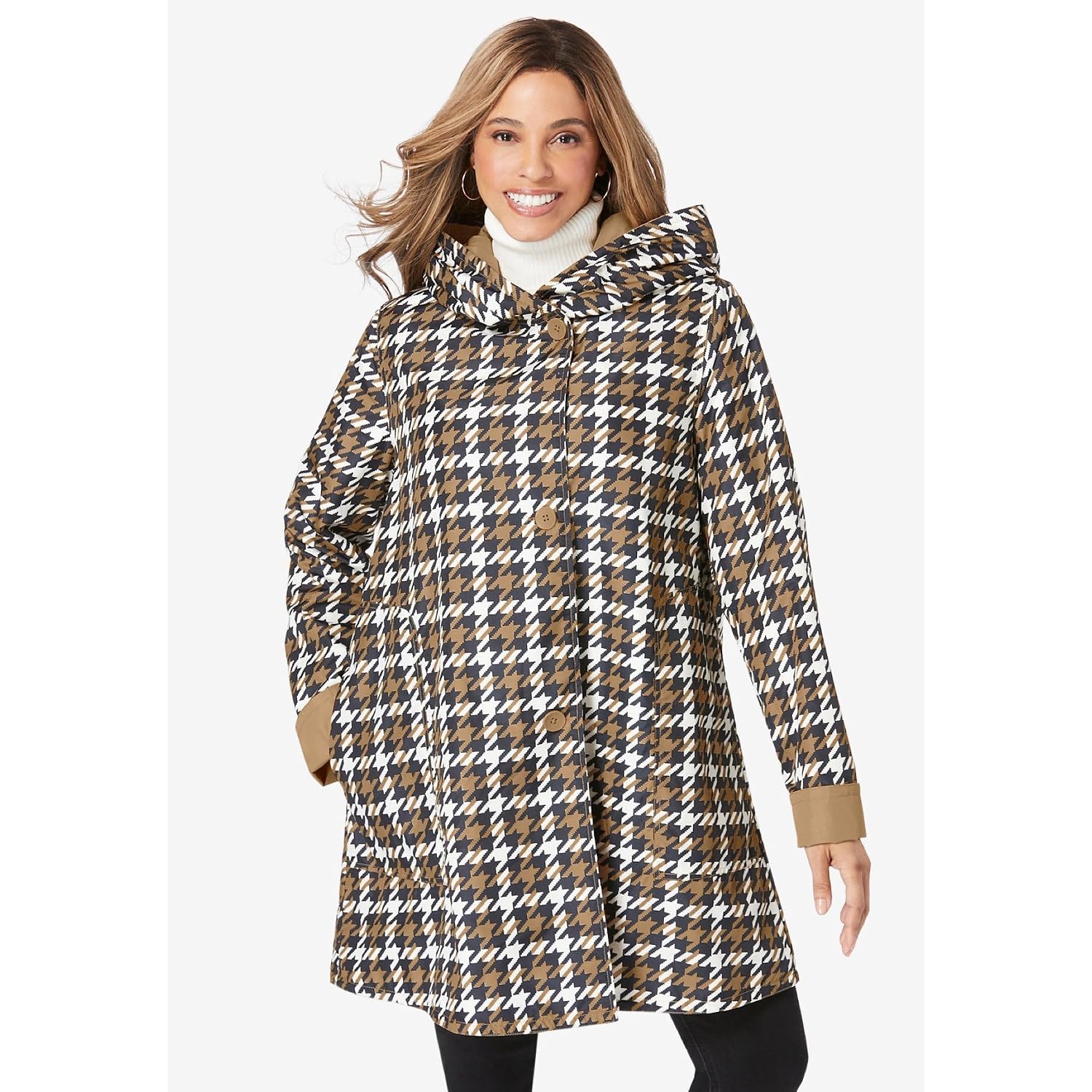 Women'S Plus Size Reversible A-Line Raincoat