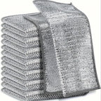 10pcs Miracle Cleaning Cloth - Ultra-Durable Mesh Ultrafine Fiber Set - Easy for Dry and Wet Cleaning - Very Suitable for Tableware, Metal Surfaces, etc.! No Scratches Kitchen Genius