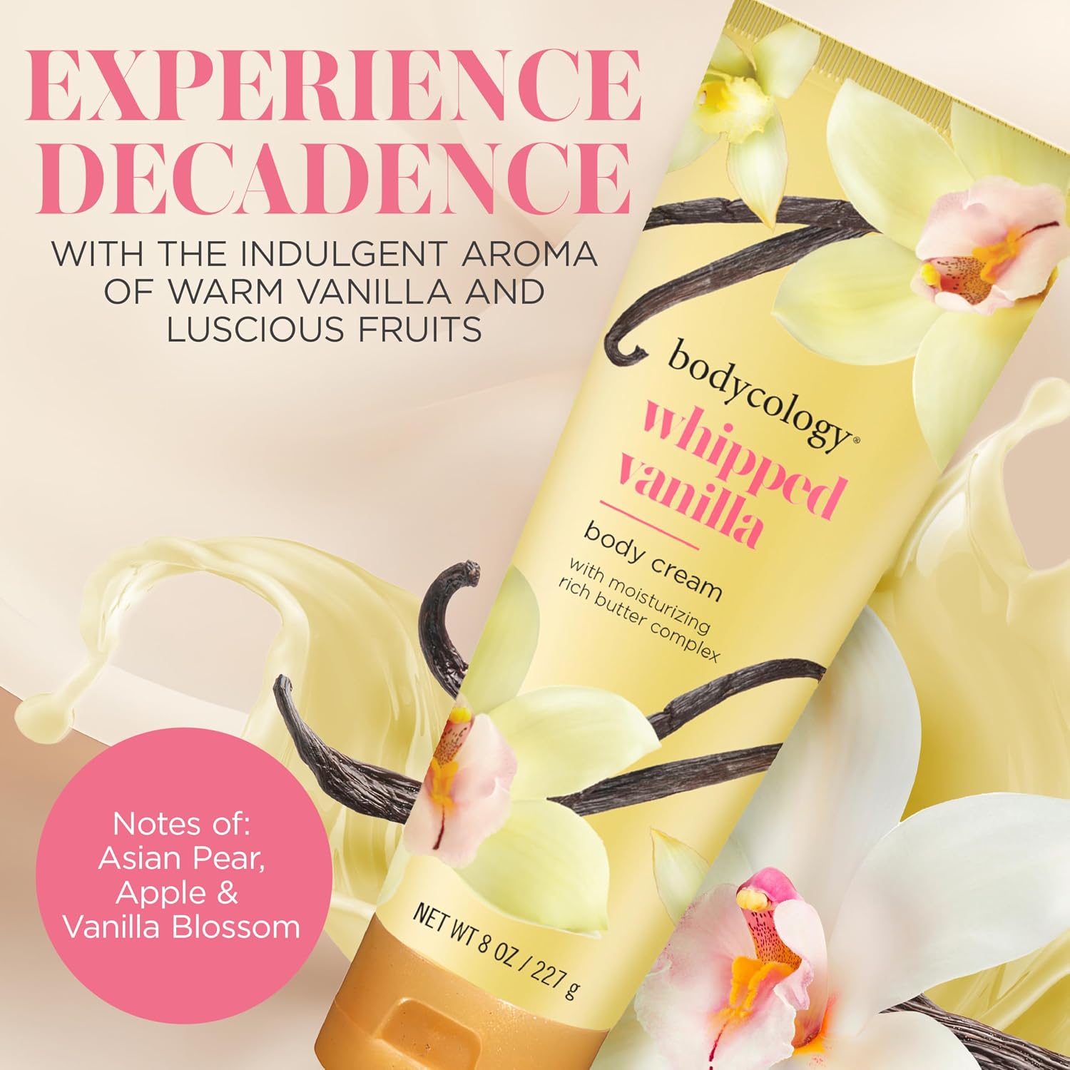 Bodycology Shea Butter Body Cream, Whipped Vanilla, 8 Oz