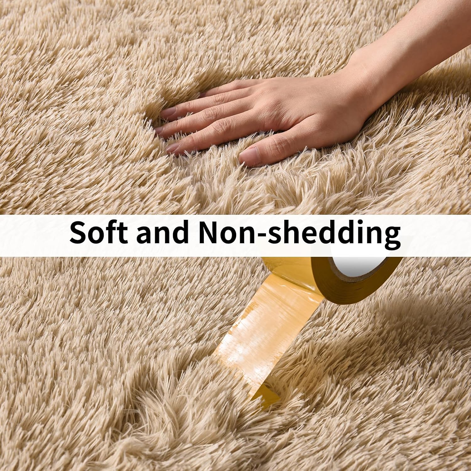 Soft Runner Rugs For Bedroom Hallway 2X6 Beige Fluffy Shag Washable | Upgrade Non Slip Throw Area Rug For Bedside Dorm, Long Shaggy Furry Carpet For Living Room, Flame Resistant