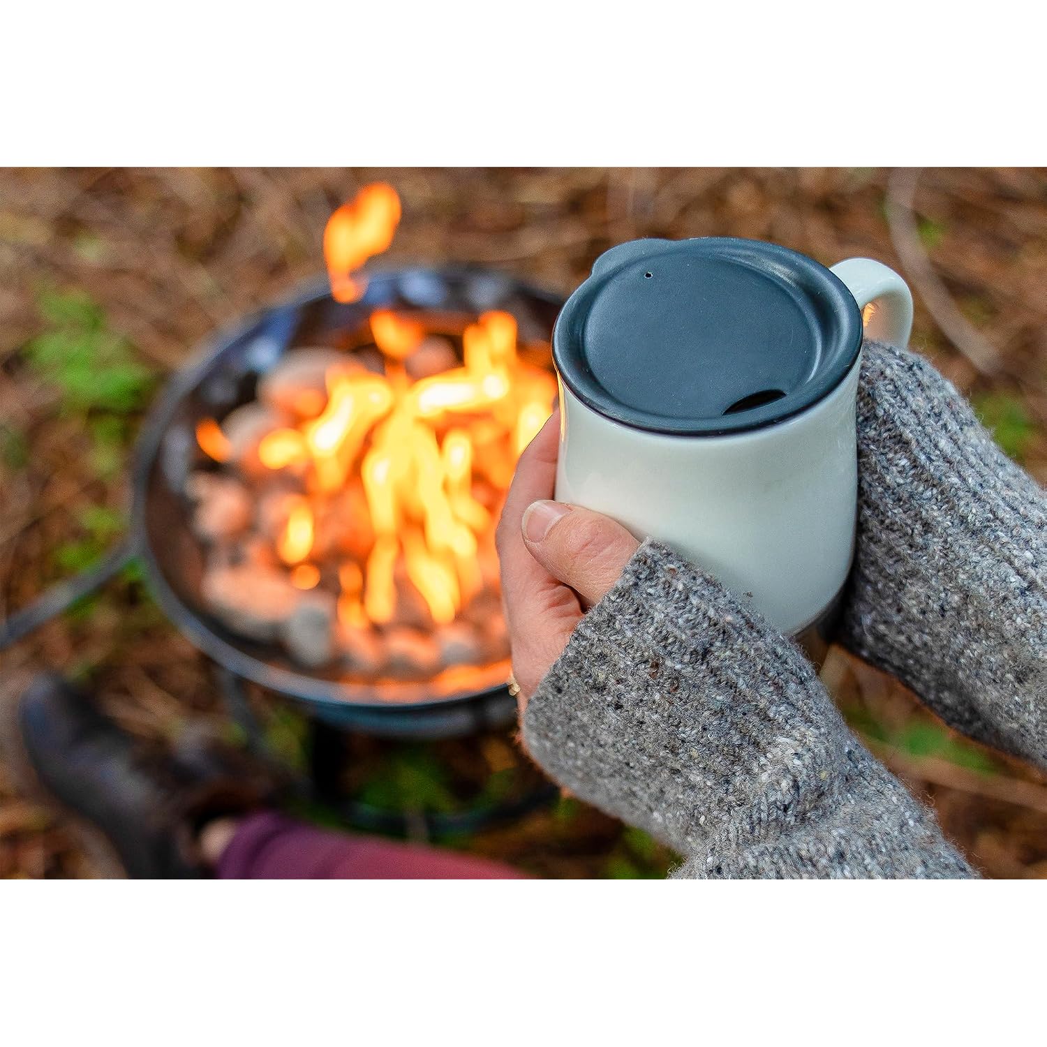 Outland Living Portable Propane Fire Pit, 19-Inch, 58,000 Btu With Fire Pit Cover & Carry Kit, Smokeless Gas Firebowl | Perfect For Camping, Patio, Backyard, Tailgating, Deck, Rv| Black 893 Deluxe