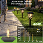 Solar Pathway Lights Outdoor 10 Pack, Auto On/Off Waterproof Solar Garden Lights, Energy Saving Led Landscape Outside Lights For Yard, Walkway, Patio & Driveway Decor