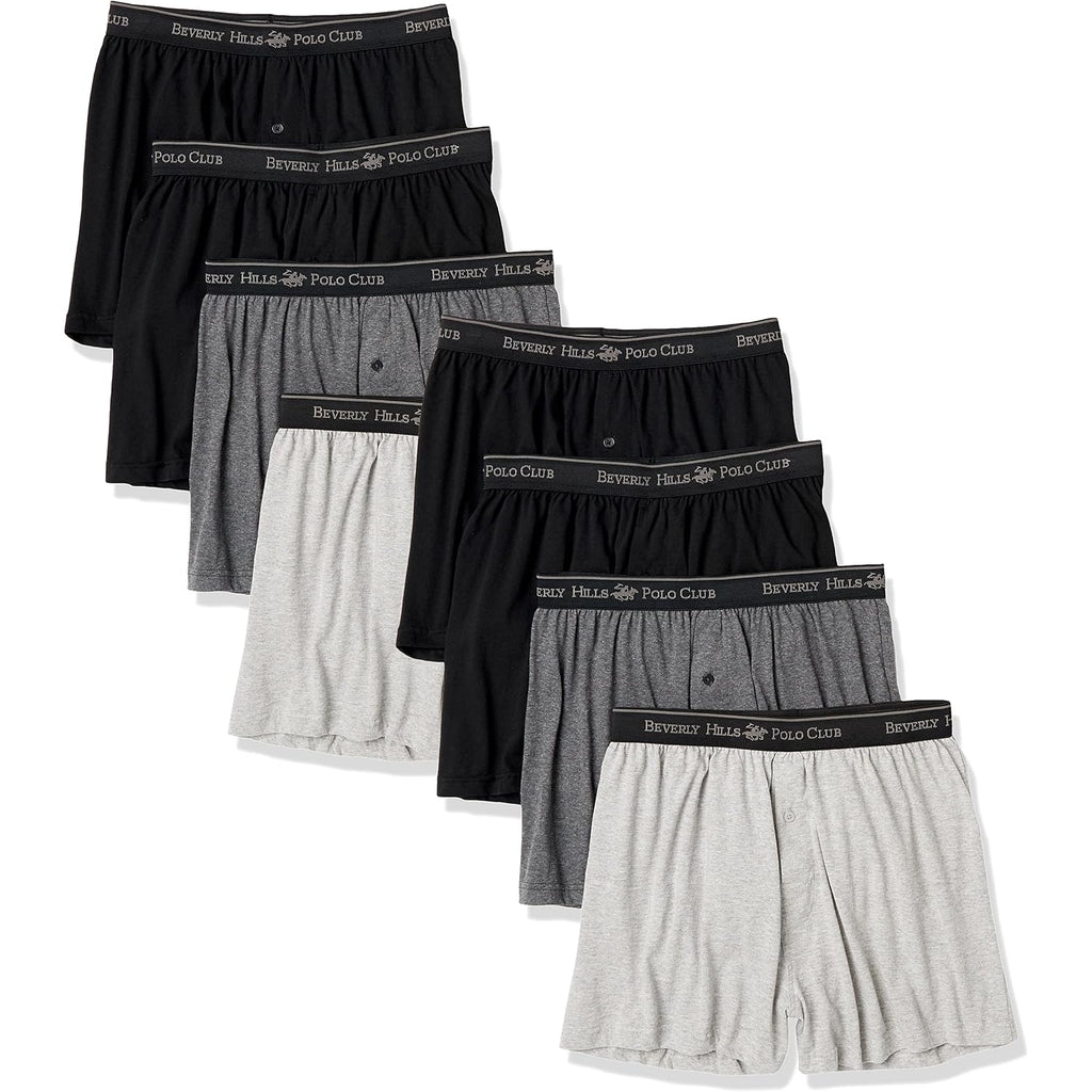 Beverly Hills Polo Club Men'S Beverly Hills Polo Club Men'S 8 Pack Knit Boxer