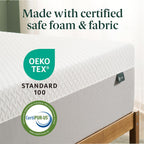 Zinus 12 Inch Green Tea Essential Memory Foam Mattress [New Version], Queen, Fiberglass Free, Medium Feel, Breathable Airflow Memory Foam, Certified Safe Foams & Fabric, Mattress in A Box