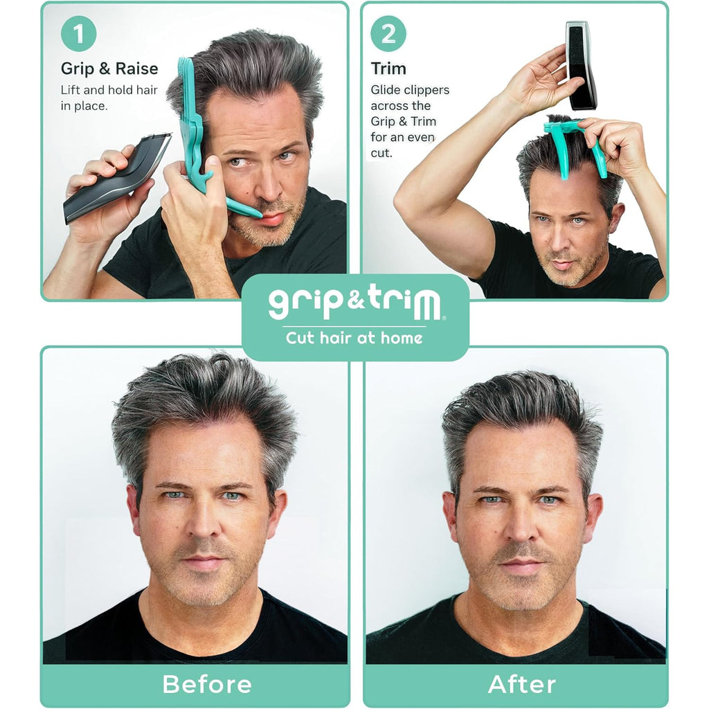 Cut Your Own And Other'S Hair At Home The Easy Way | Diy Haircut Tool For Everyone | Use With Your Hair Clippers For Clean, Even Trims Every Time With Grip And Trim.