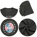 4th of July Shirts for Women Spilling The Tea Since 1773 Shirt Patriotic American Top History Teacher Tee