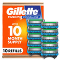 Gillette Fusion5 ProGlide Men's 5-Blade Razor Blade Refills with Precision Trimmer, 10 Count