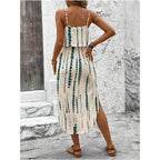 Roseseek Women'S Spaghetti Strap Tie Dye Cami Sun Dress Beach Midi Summer Dresses Resort Wear Vacation Outfits