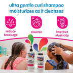 Socozy Curl Shampoo | For Kids Hair | Ultra-Hydrating Cleanser | No Parabens, Sulfates, Synthetic Colors Or Dyes, Sweet-Crème, 10.5 Fl Oz