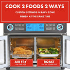 Emeril Lagasse Dual Zone 360 Air Fryer Oven Combo With French Door, 25 Qt Extra Large, Cook Two Foods In Different Ways, Up To 60% Faster From Frozen To Finish