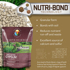 Earth Science Fast Acting Gypsum Granules—5 Lb— Soil Conditioner Adds Calcium, Repairs Salt Damage & Root Growth With Nutri-Bond Runoff Reduction Technology