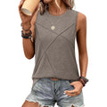 Women's Sleeveless Summer Crewneck Loose Fit Tank Tops