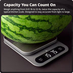 Greater Goods Digital Food Scale For Kitchen & Baking, 10Kg/22Lb High-Capacity Weight Scale With 1G Precision, Stainless Steel Platform, Hi-Def Lcd, Ideal For Bread, Sourdough & Bulk Cooking