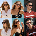 Sojos Retro Polarized Square Aviator Sunglasses For Women Men Vintage 70S Uv400 Protection Shade Sj2609