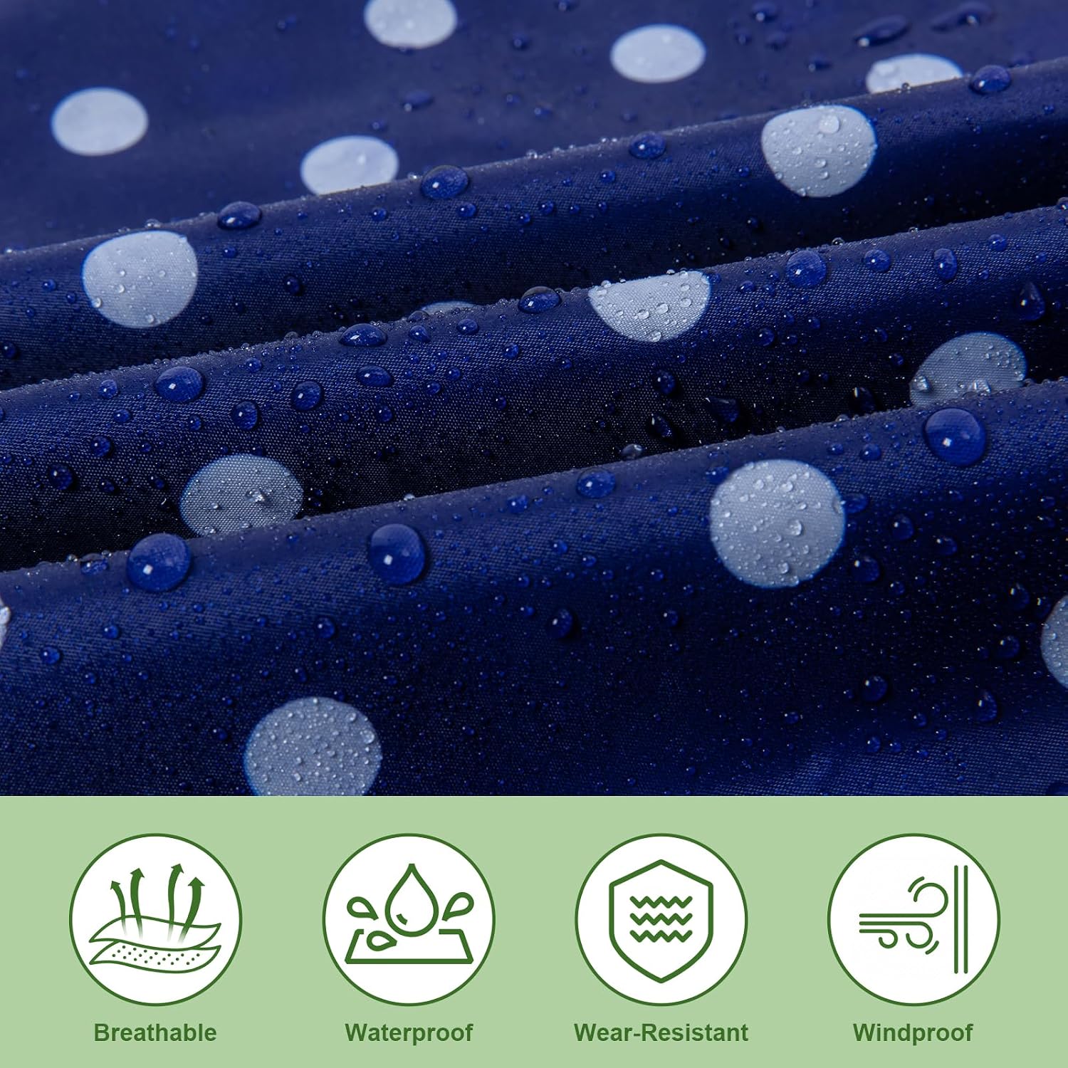 Hooded Rain Ponchos For Adult - Rain Coat And Rain Jacket With Waterproof Pocket And Zipper