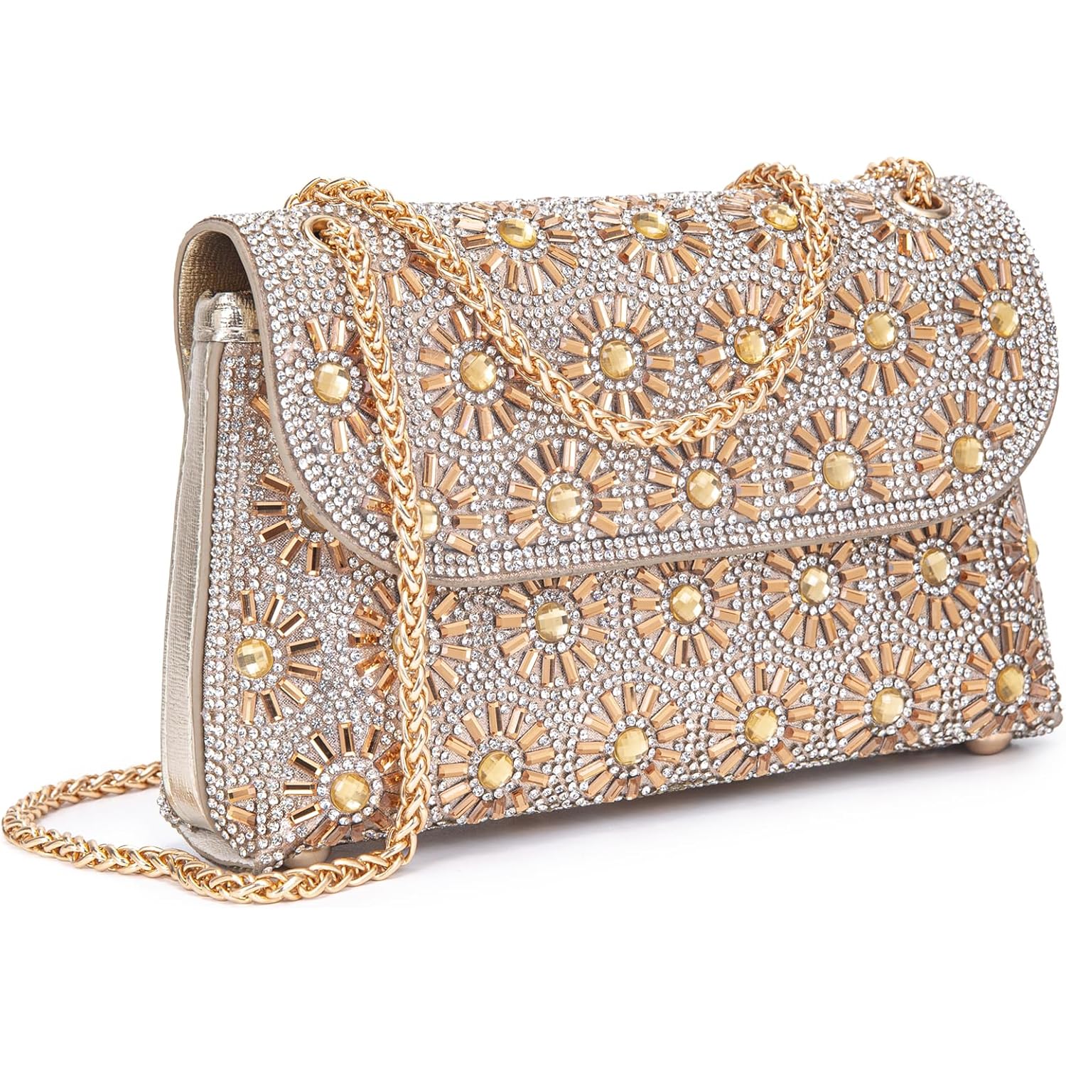 BBTT.ful Shoulder Bags Crossbody Bag Purses Handbags Crystals Rhinestone Evening Bag for Women Clutch Purse with Chain