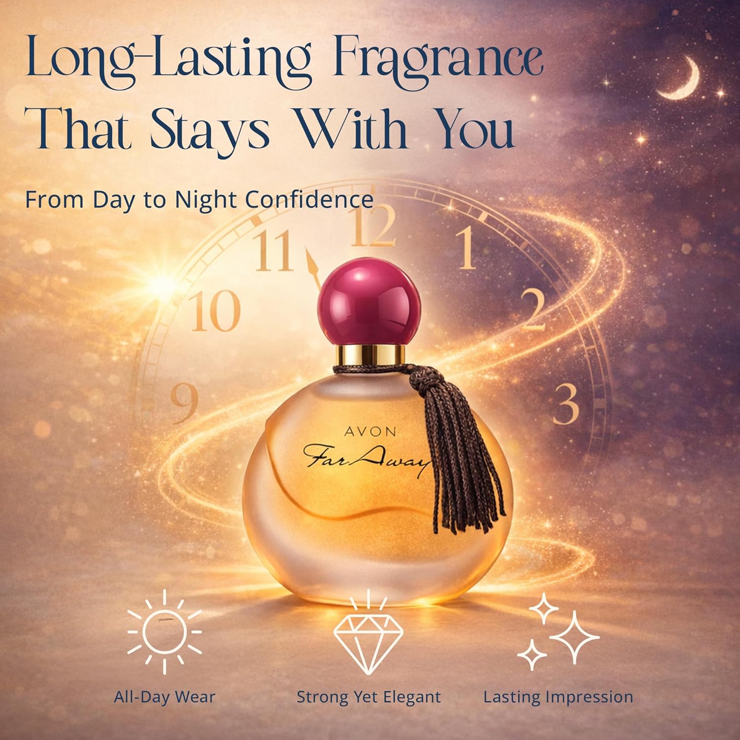 AVON Far Away Eau de Parfum for Women - Amber Floral Scent - Signature Fragrance for Special Occasions Long Lasting Perfume Spray - Elegant Parfum for Her 1.7 fl oz Travel Size Spray