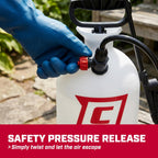 Chapin 1-Gallon Bleach Pump Sprayer, Resistant Seals For Cleaning | Chemical-Resistant Tank And Seals; For Mold Treatment, Sanitizing, Fungicides And Cleaners With Filtration And 34In Hose