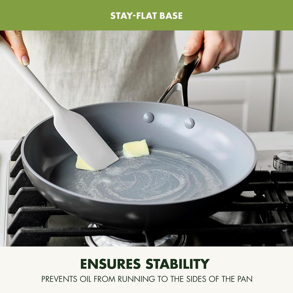 Greenpan Valencia Pro Hard Anodized Healthy Ceramic Nonstick 8" Frying Pan Skillet, Pfas-Free Cookware, Stainless Steel Handle, Induction Suitable, Dishwasher Safe, Oven Safe, Gray