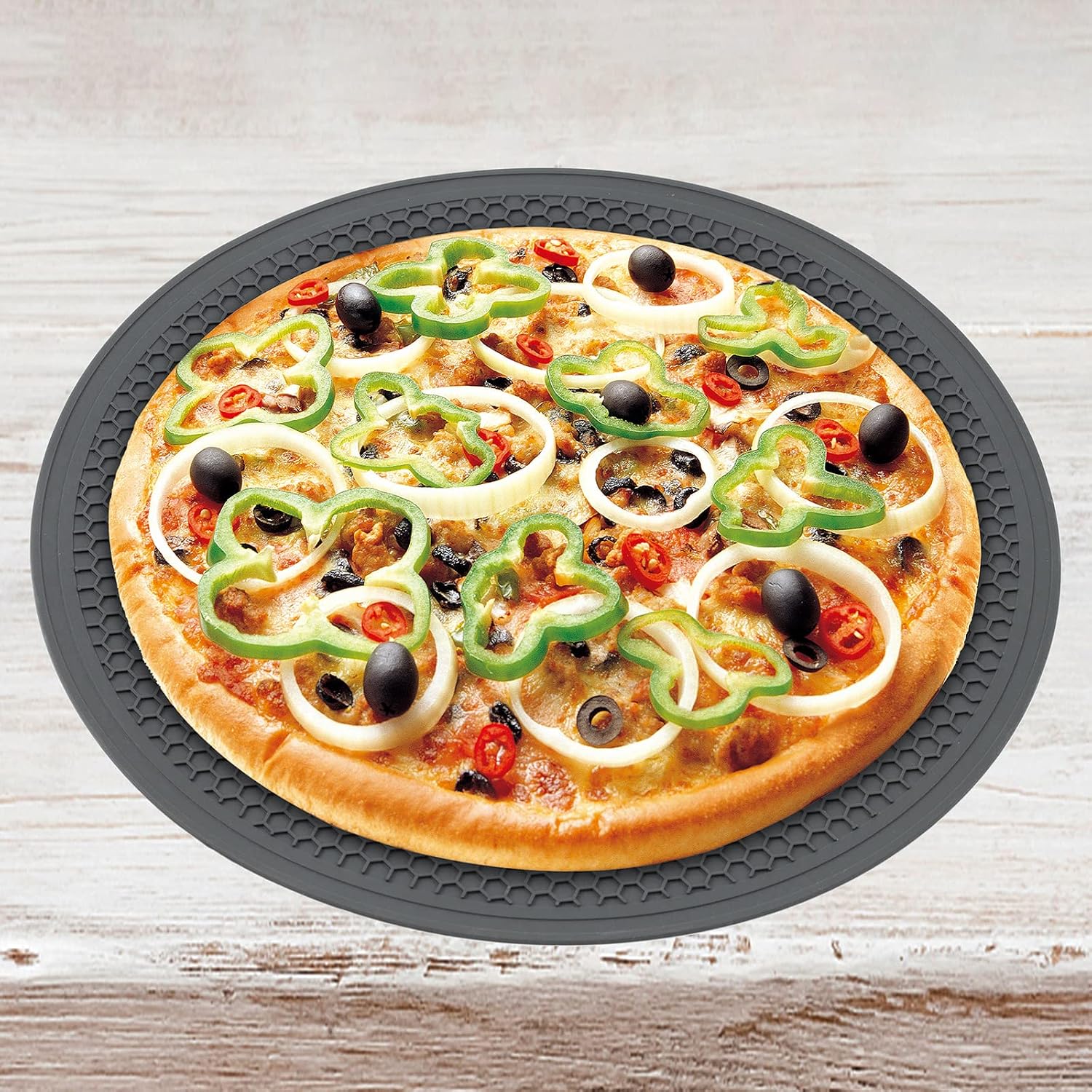 Microwave Splatter Cover & Silicone Mat – Collapsible, Vented, Reusable Food Guard And Plate Cover With Heat-Resistant Trivet For Pots, Pans, And Kitchen Counter, Black