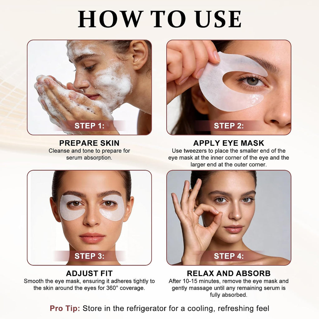 Ycz Eye Patches For Puffy Eyes And Dark Circles, Full Coverage, 60 Pcs